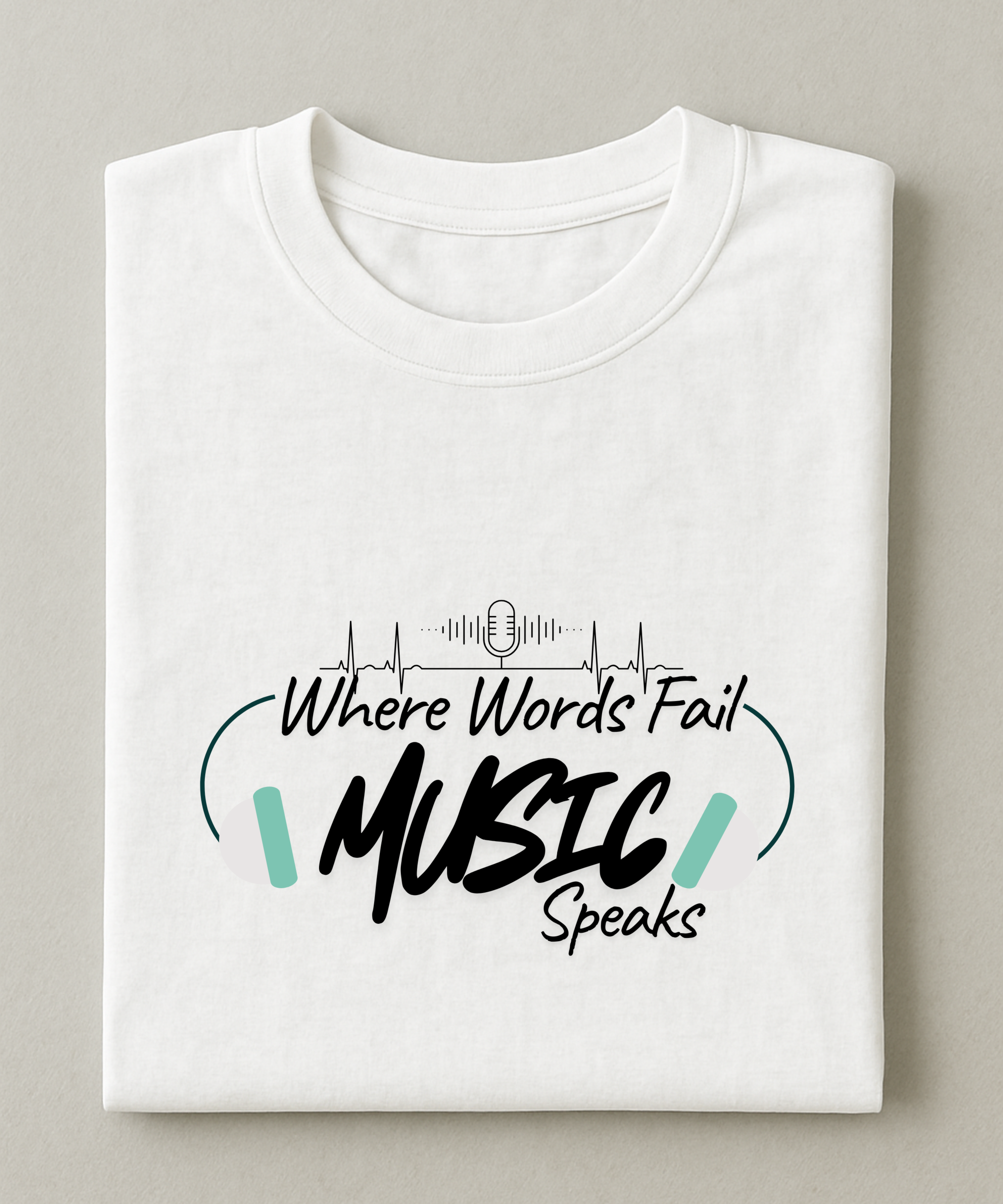 Music Speaks - Unisex Half Sleeve Tshirt