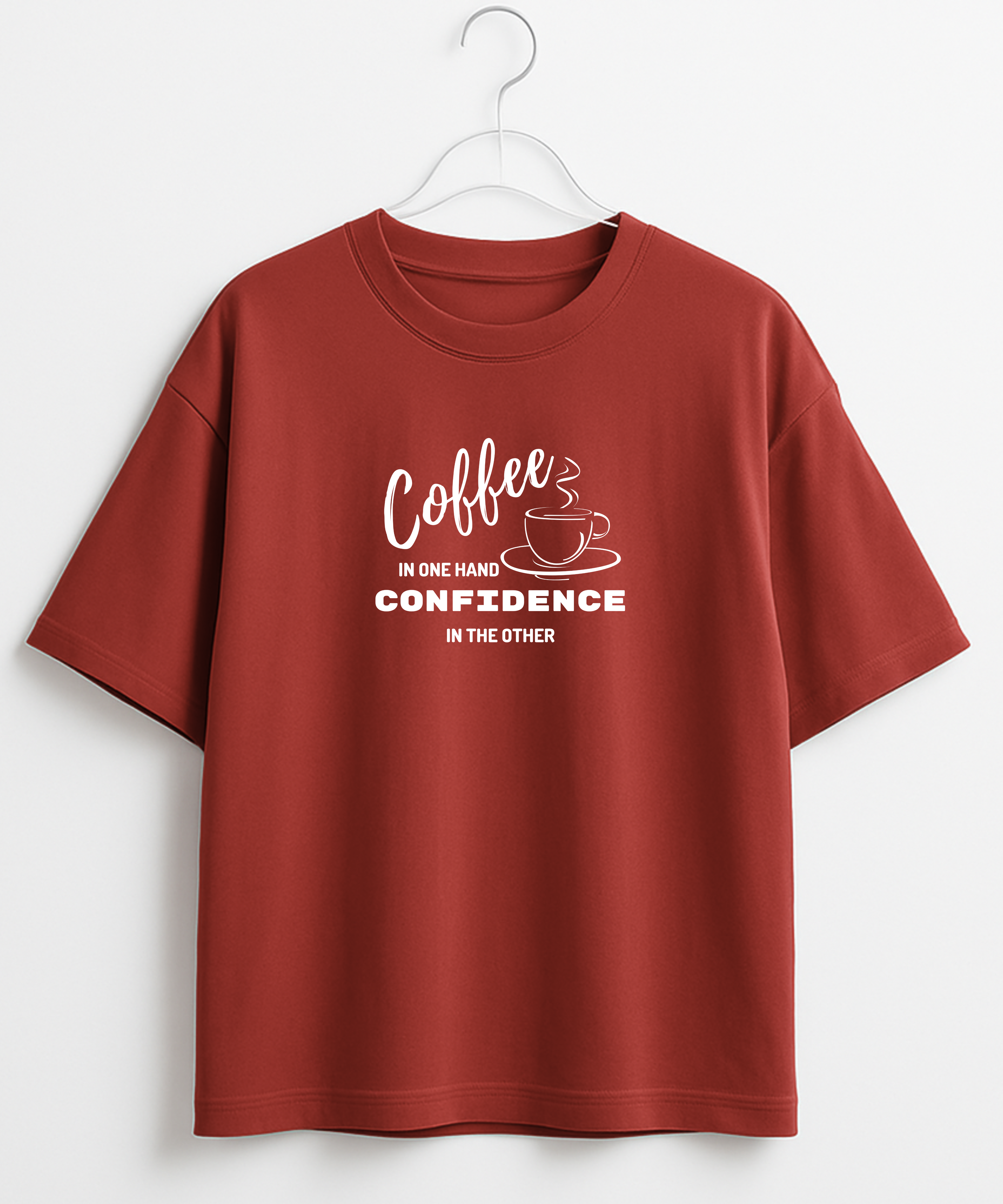Coffe and Confidence - Unisex Oversize Tshirt