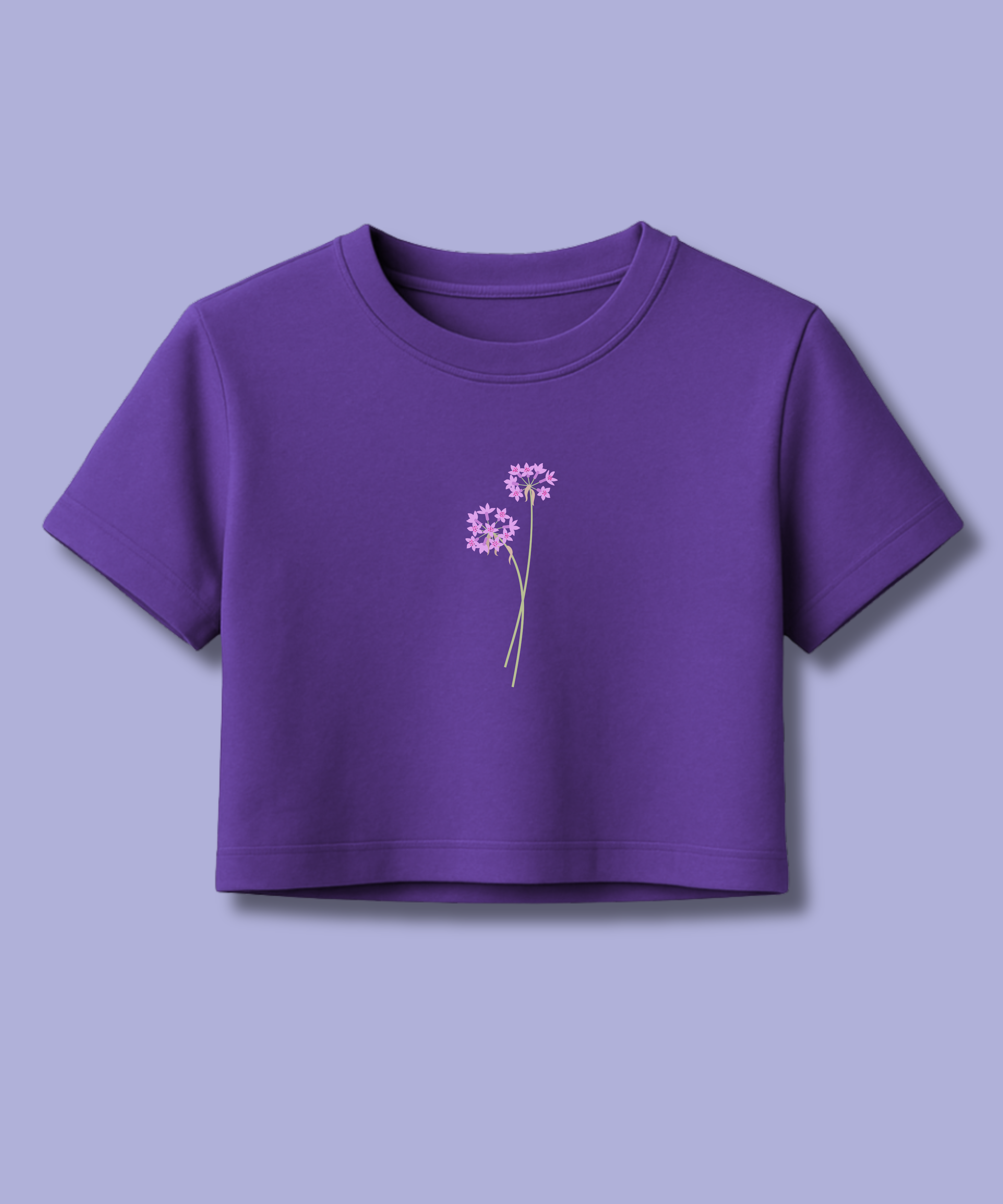 Lavender Flower - Crop Top