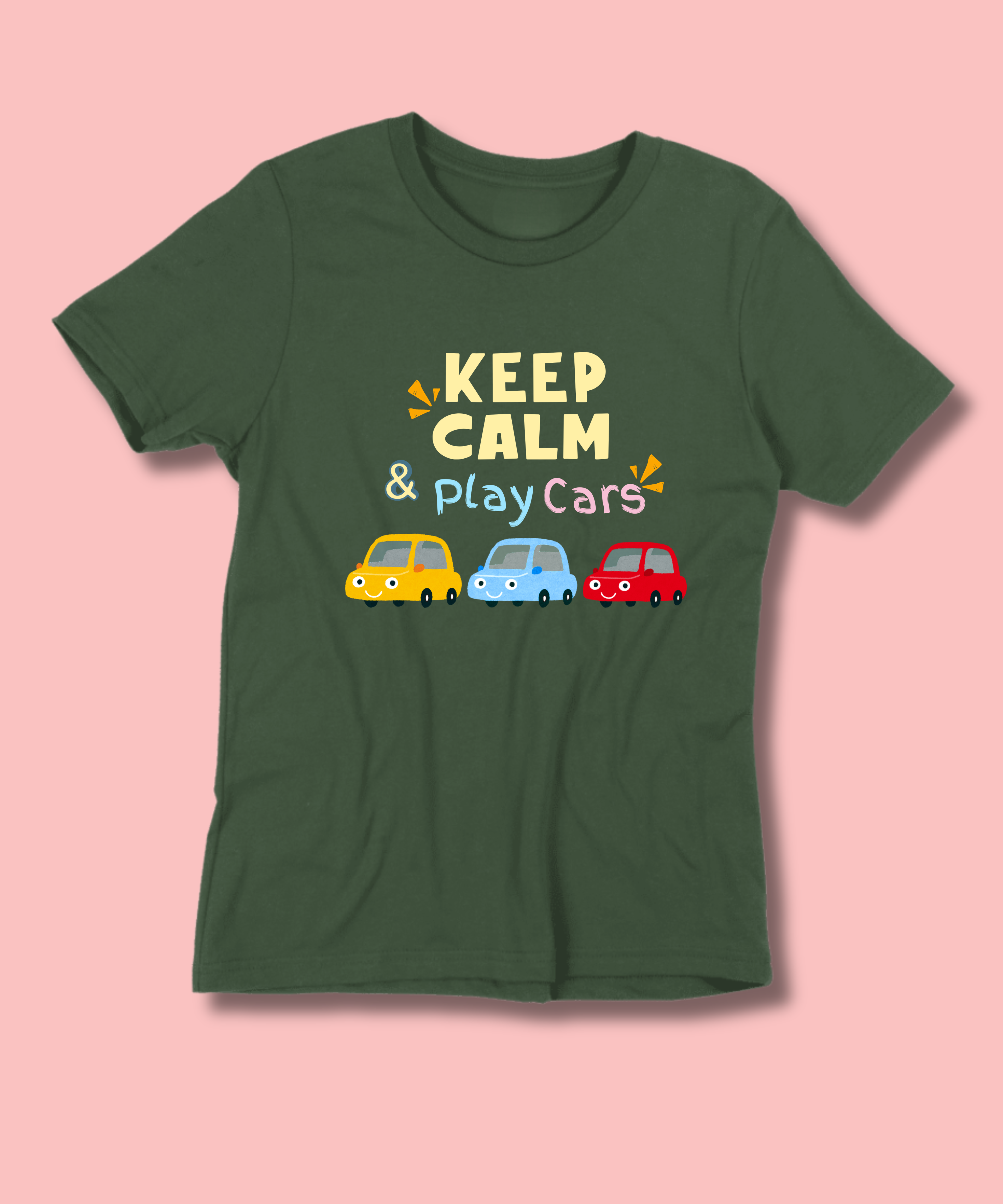 Keep Calm and Play Cars - Kids Tshirt