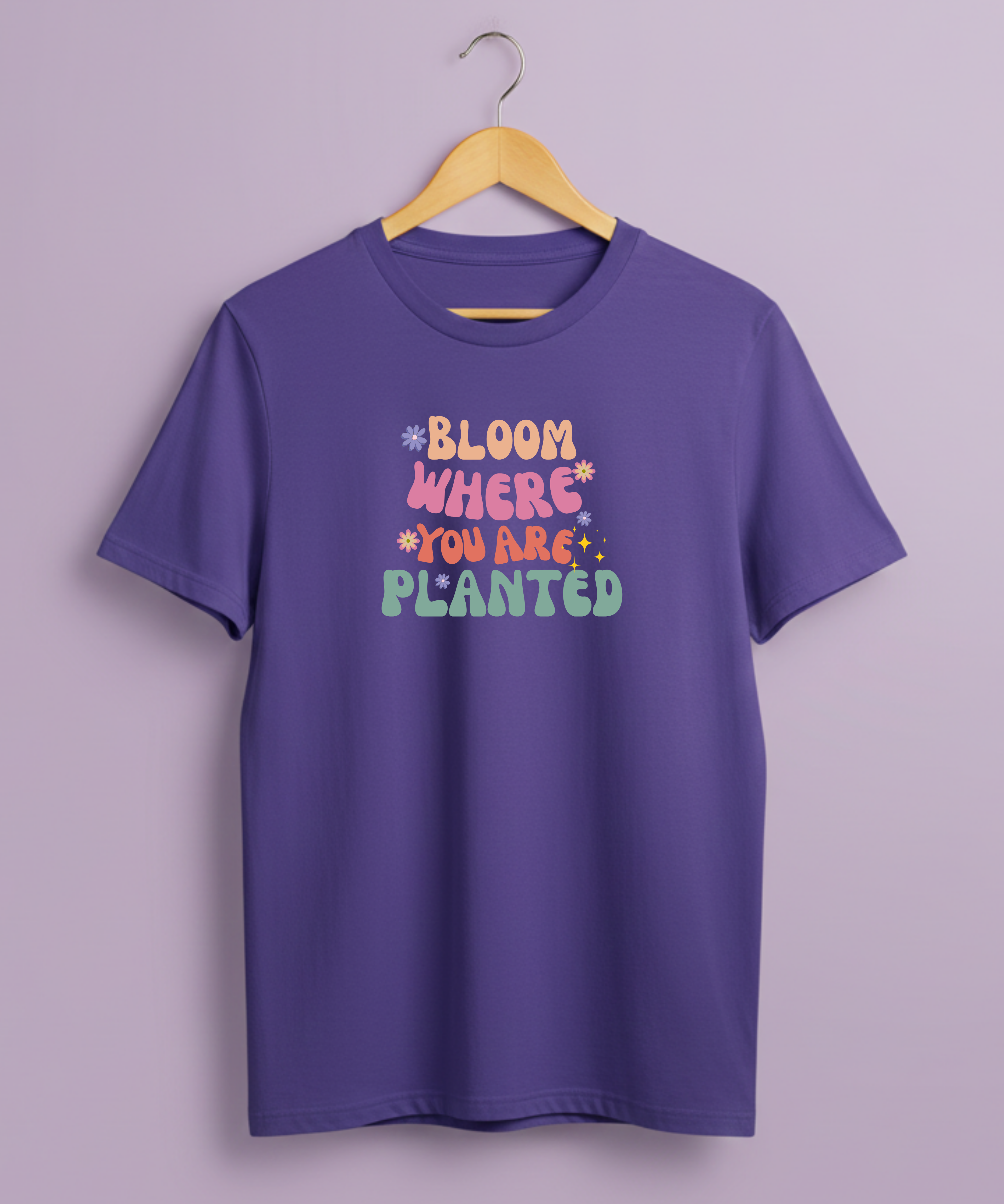 Bloom Where you planted - Unisex Half Sleeve Tshirt