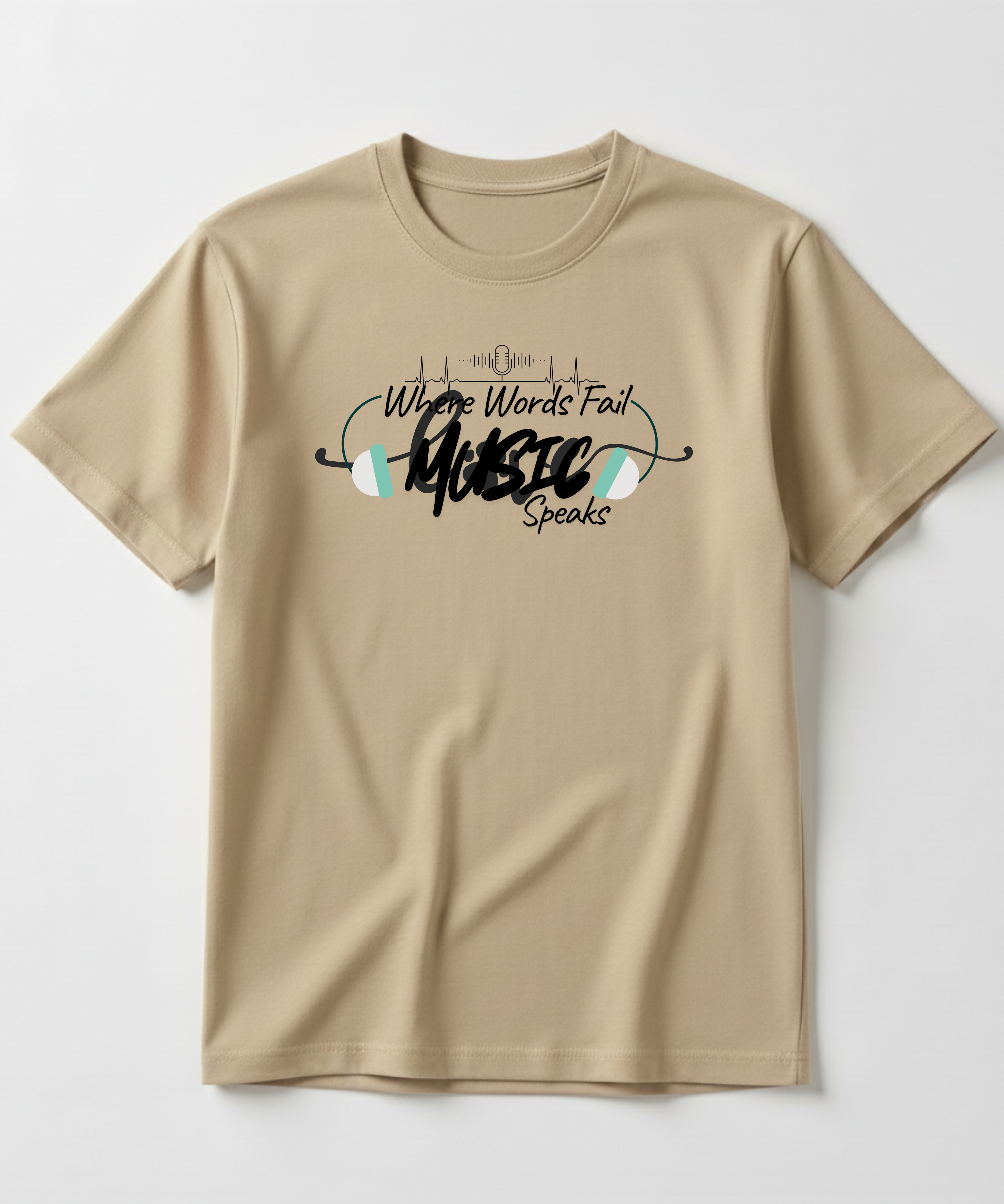 Music Speaks - Unisex Half Sleeve Tshirt
